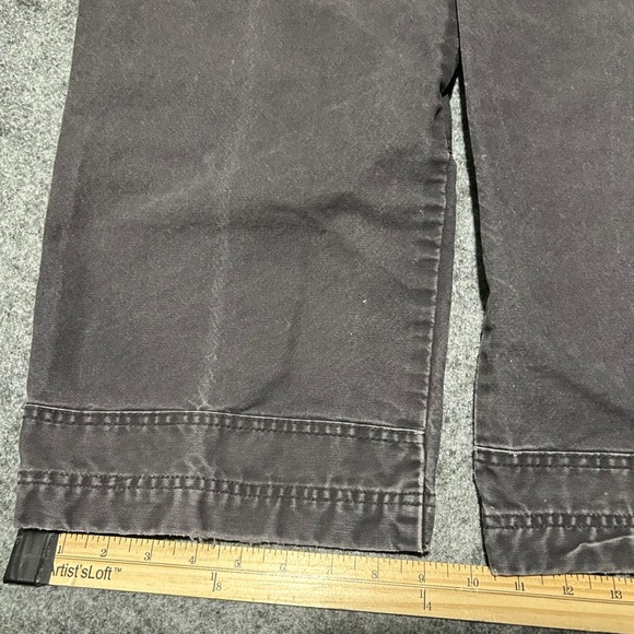 Cabelas Trail Hiker Cargo Pants Black Canvas Workwear 36x32 CHECK MEASUREMENTS - Picture 2 of 7